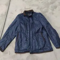 数回使用のみ　クロコダイル　裏フリース キルティングジャケット　 Mネイビー