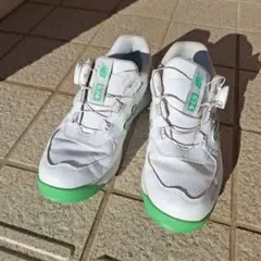 New Balance 574 ホワイト/グリーン23.5cm
