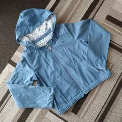pom ponette 水色フードジャケット size L(160)