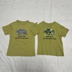 GU 半袖Tシャツ　男の子セット　120 130 スパンコール　くま　ユニクロ