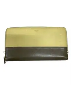 CELINE 長財布 イエロー ブラウン バイカラー