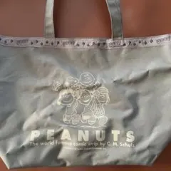 PEANUTS コミックキャラクター バッグ グレー