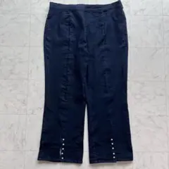 CLETTE クレット　裾パールストレッチデニムパンツ　大きいサイズ　4L