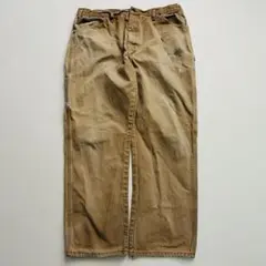 ディッキーズ ダック地 ペインターパンツ w36相当 フェード ベージュ ペンキ