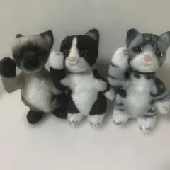 猫のぬいぐるみ3体セット