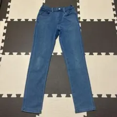 ユニクロ　ヒートテックウルトラストレッチスキニーフィットデニム　ブルー140cm