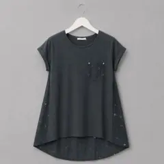 【NICE CLAUP 】シアーチュニック　レディース　フリーサイズ　黒のサムネイル