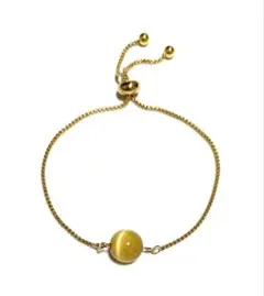 タイガーアイ サージカルステンレス ブレスレット ゴールド