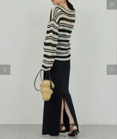現行品 美品 GALLARDAGALANTE ストレッチマキシタイトスカート 黒
