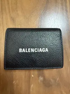 ⭐️さちゃ様専用⭐️BALENCIAGA ブラックレザー 三つ折り財布