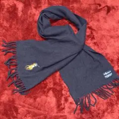 【超美品✨】　ラルフローレン ウール生地　ネイビー マフラー　イタリア製