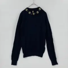 ROYAL PARTY ロイヤルパーティ ビジュー付きニット 黒