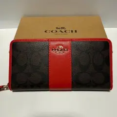 コーチ F54630 ブラウン×レッド