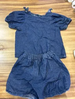 petit main デニムセットアップ 120