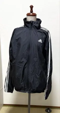 アディダス adidas ウインドブレーカー L ブラック 3本線 ジャケット
