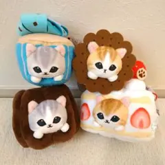 モフサンド 肉球じるしのスイーツにゃんマスコット 全4種コンプリートセット