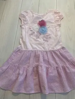 メゾピアノ ギンガムチェックワンピース