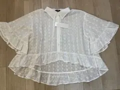 GU レース ペプラムシャツ(5分袖) by rokh ロク