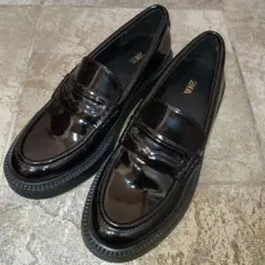 n*r様 ZARA エナメルローファー　黒　ブラック（36）