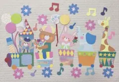 壁面飾り　入園式 進級式 お誕生会《動物列車》