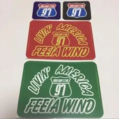 新品 リヴィンアメリカ オリジナルデザイン ロゴ ステッカー シール 4個セット