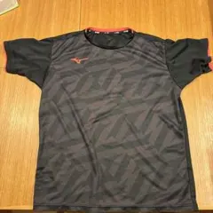 Mizuno 幾何学模様 シャツ ブラック/レッド