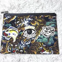 ☆美品☆KENZO タイガーロゴ ボディバッグ 立体刺繍 ブラック ケンゾー