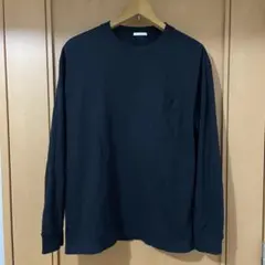 GU ヘビーウェイトクルーネックT 長袖 ブラックMサイズ 349383