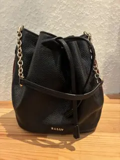 BALLY バリー 巾着 2WAY バケットバッグ ブラック