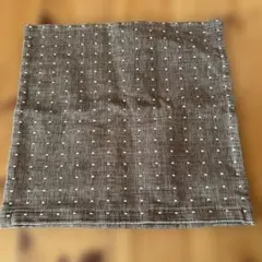 ピ*ロ様 無印良品　ブラウン格子模様の座布団　クッションカバー43×42