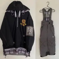 PHENIX スキー スノボ ウェア 上下セット M ライオン柄 ヴィンテージ