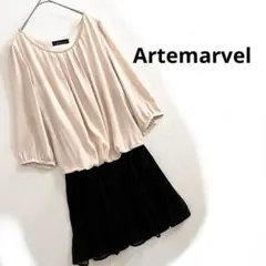 [美品] ドッキングワンピース 切替ワンピース プリーツ 入園式 フォーマル