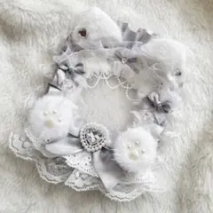 トレカケース♡硬質ケース♡レースデコ♡グレー♡シルバー♡猫耳♡肉球♡量産型♡