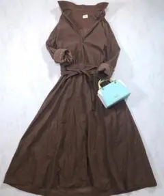 美品☆ アーバンリサーチ ドアーズ コーデュロイシャツワンピース ブラウン