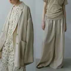 ETRETOKYOダブルブレストエアリージャケット&エアリータックワイドパンツ