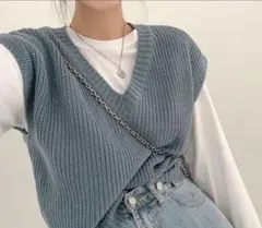 オールシーズンレイヤードニットベスト