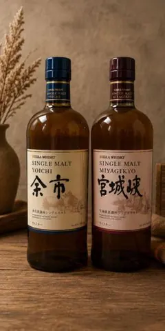 余市10年宮城峡10年/180mlセット - メルカリ