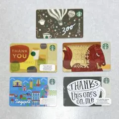 海外限定 スターバックスカード 5枚セット PIN未削り