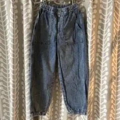 GU デニムワイドジョガーパンツ 150サイズ