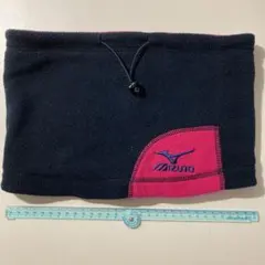 Mizuno ネックウォーマー 黒/ピンク フリース リバーシブル