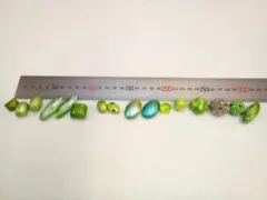 ハンドメイド ビーズ まとめ売り　グリーン色系 アソート