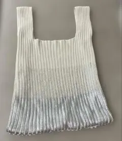 JEANASIS リブニットトートバッグ シルバーのサムネイル
