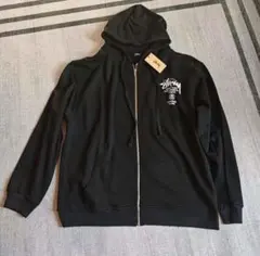 Stüssy ブラック ジップアップパーカー