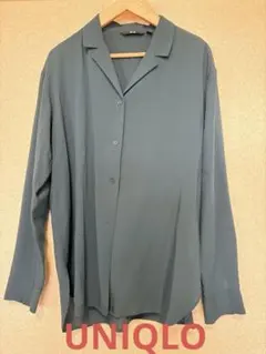 UNIQLO ダークグリーン 長袖シャツ L
