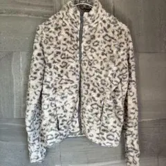 singular 【XS】レオパード柄 ボアジャケット ヒョウ柄 暖かい グレー
