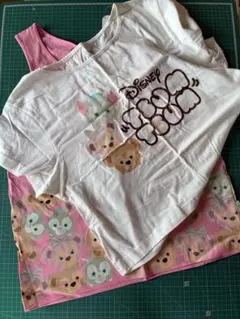 香港ディズニーランド ダッフィー ジェラトーニ Tシャツ タンク セットのサムネイル