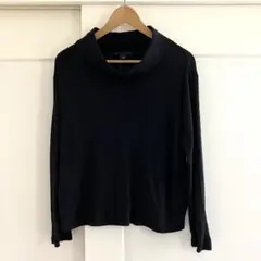 HELMUT LANG カシミヤ混タートルネックニット ハイゲージM ブラックのサムネイル