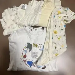 ベビー　長短肌着　ロンパース海の生物デザイン