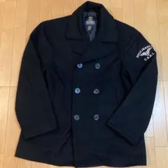希少サイズ ポロジーンズ ラルフローレン ウール ピーコート XL 刺繍 良品