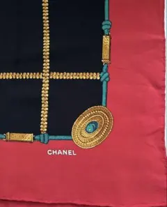 CHANEL シルクスカーフチェーンデザイン